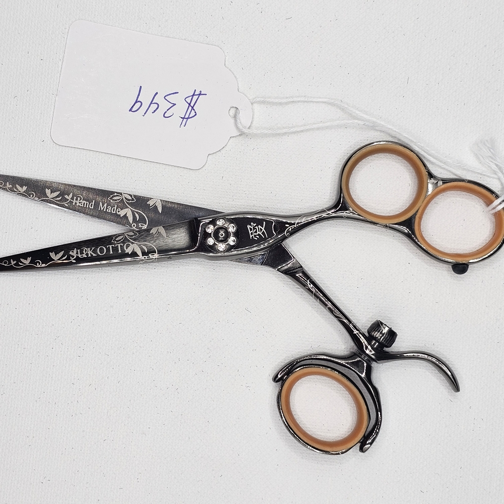 Graphite Colored Sukotto Hand Made Professional Hair Scissors With Swivel